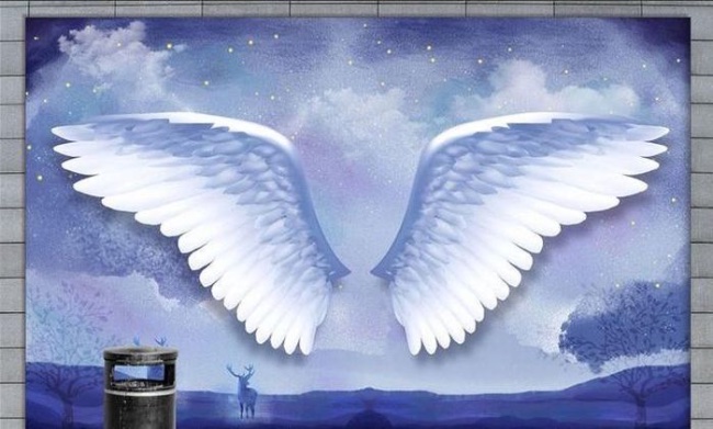 Hình ảnh Tranh dán tường cánh thiên thần 6